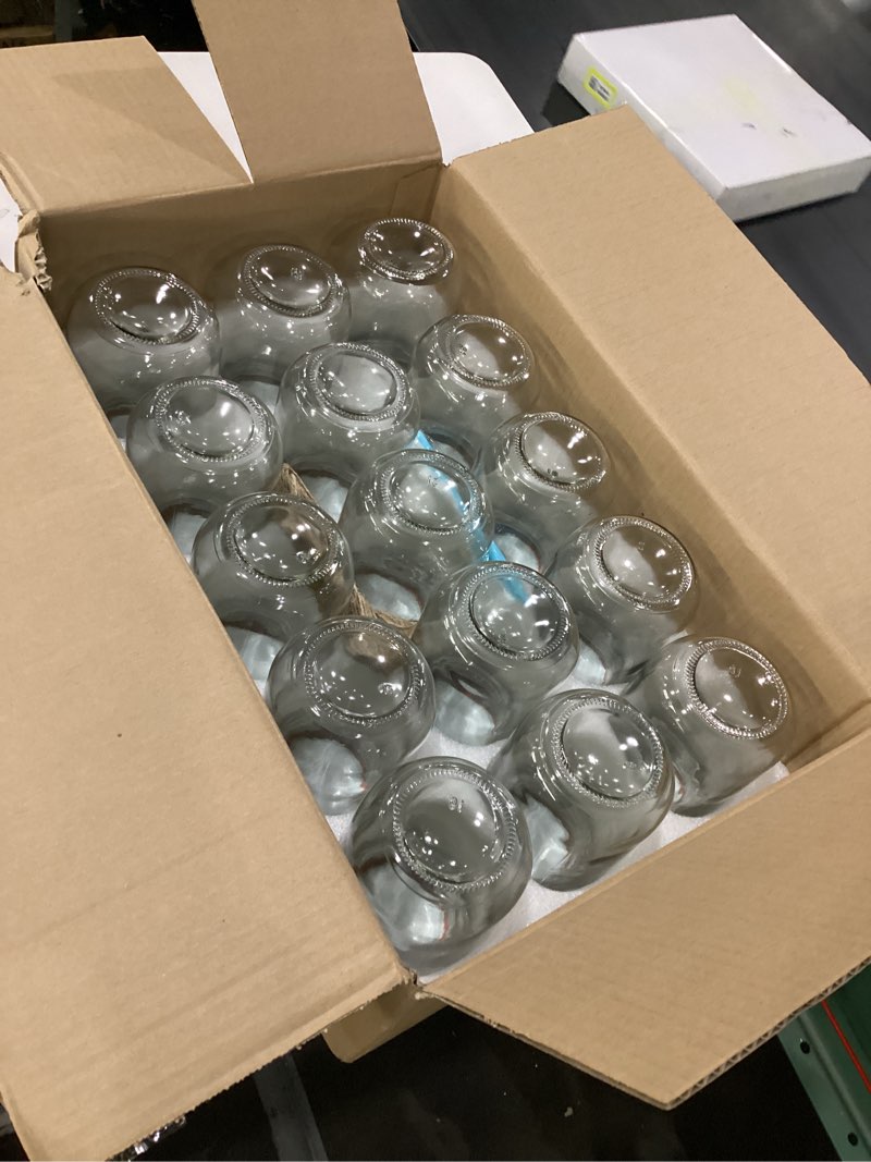 Condition photo showing New/Like New for Mason Jars 16 oz with Airtight Lids and Bands, 15 Pack Regular Mouth Canning Jars, Clear Glass Pint Jars for Canning, Pickling, Food Storage, DIY Projects, 24 Labels, Brush & String Included