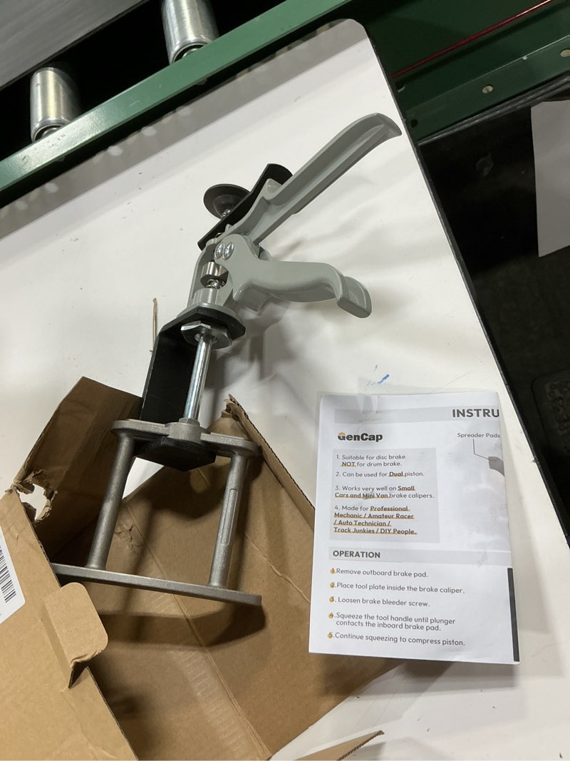 Condition photo showing New/Like New for dual piston brake caliper compressor, 25750 brake pad spreader compatible with most cars and light trucks, disc brake pad separator tool