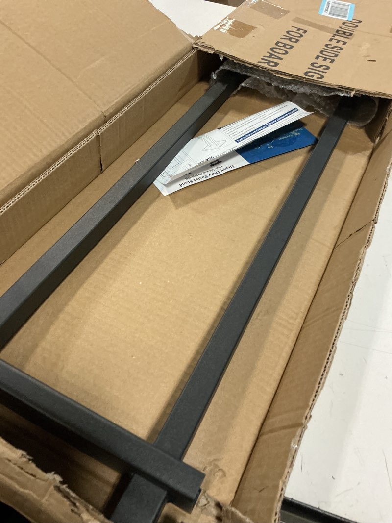 Condition photo showing Good Condition for poster stand heavy duty - adjustable poster stands for display foam board, double sided pedestal floor standing sign holder height up to 80 inch, 1 pack double-pole poster stand 1 pack