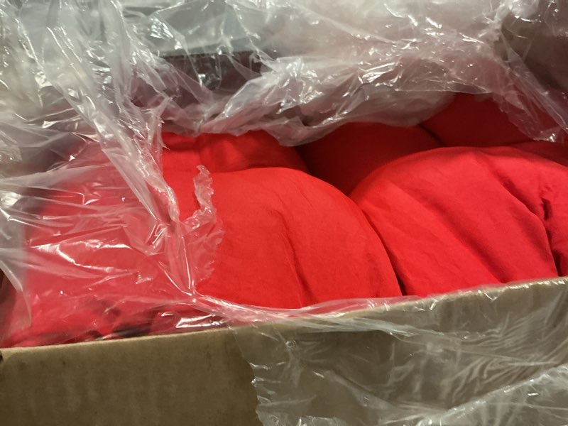 Condition photo showing Good Condition for adirondack chair cushion, rocking chair cushion 44x19.4x4 inch, high back patio cushions of upper and lower with ties, sunscreen and fade-resistant (red, 2) red 2