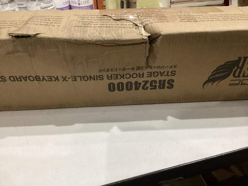 Condition photo showing Good Condition for Stage Rocker Single-X Style Classic Folding Keyboard & Digital Piano Stand, Adjustable Width & Height, Durable & Sturdy, Easy to Assemble for Travel/Storage, Sleek Black, Powered by Hamilton(SR524000)