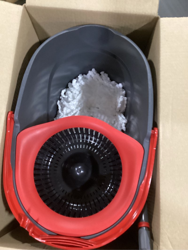 Condition photo showing New/Like New for o-cedar easywring 12 in. w spin mop with bucket
