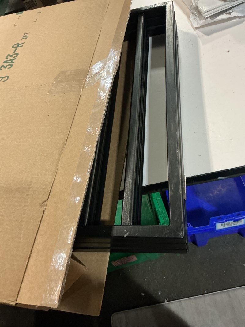 Condition photo showing As Is for Pet Gate - 3-Panel Indoor Foldable Dog Fence for Stairs, Hallways, or Doorways - 54x24-Inch Wood Freestanding Dog Gates by PETMAKER (Black) Black 3 Panel