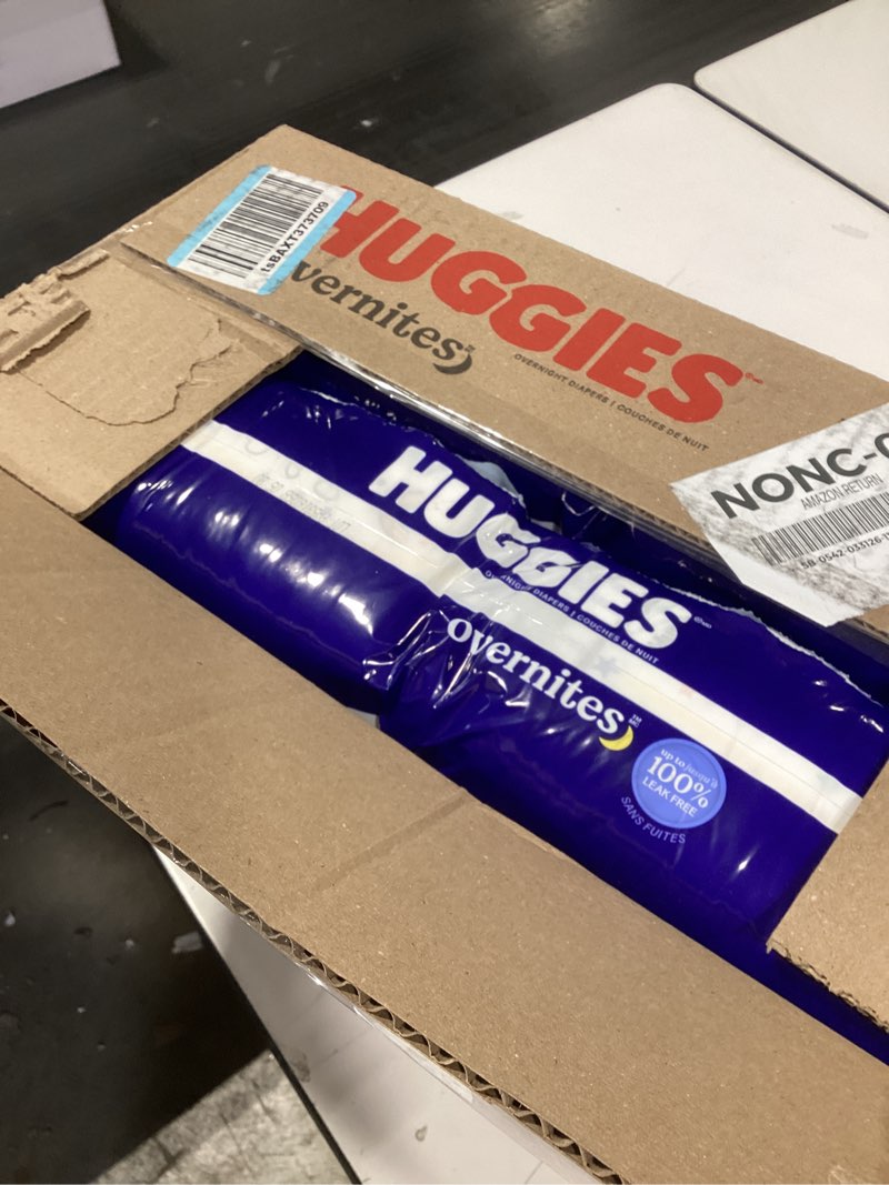 Condition photo showing New/Like New for huggies size 5 diapers, little movers baby diapers, size 5 (27+ lbs), 120 count (2 packs of 60)