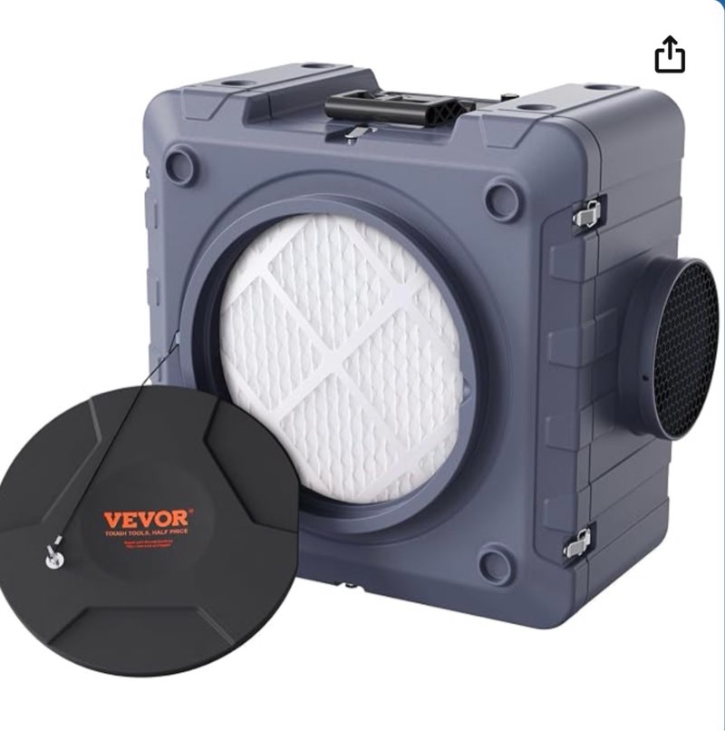 vevor air scrubber stage filtration stackable negative