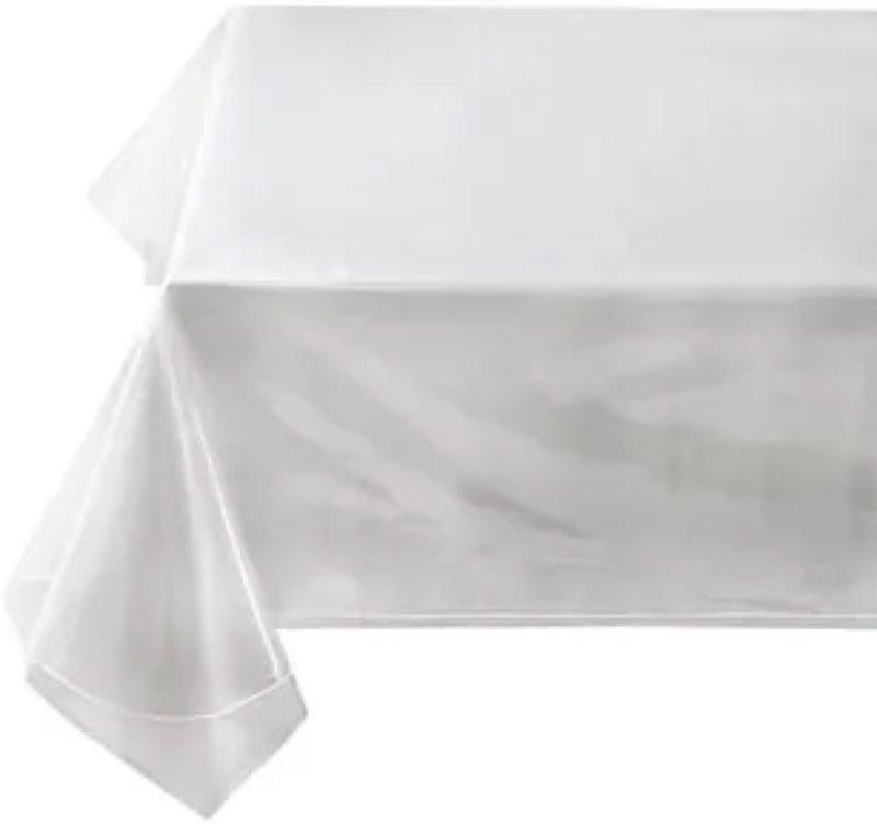 square 34x34 inch pvc clear table cover protector crystal vinyl tablecloth for birthday patio dining