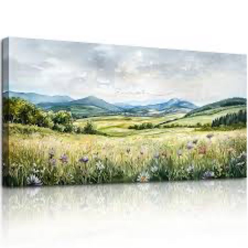 crmotu Large Landscape Wall Art, Nature Wall Decor, Scenery Wall Art, Countryside Outdoor Scenic Art