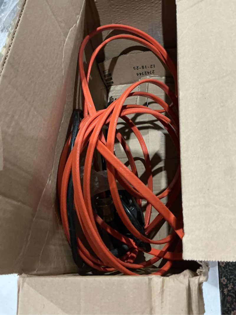 Condition photo showing As Is for relaxweex 25 ft in pipe heating cable prevents from freezing, internal self regulating heat trace cable for safe drinking water, 3/4 npt fitting, 120 v, 3 w/ft