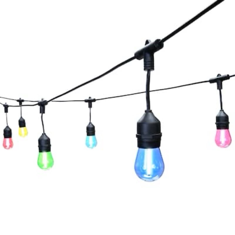 Harbor Breeze 24-ft Plug-in Black Indoor/Outdoor String Light with 12 Color changing -Light LED