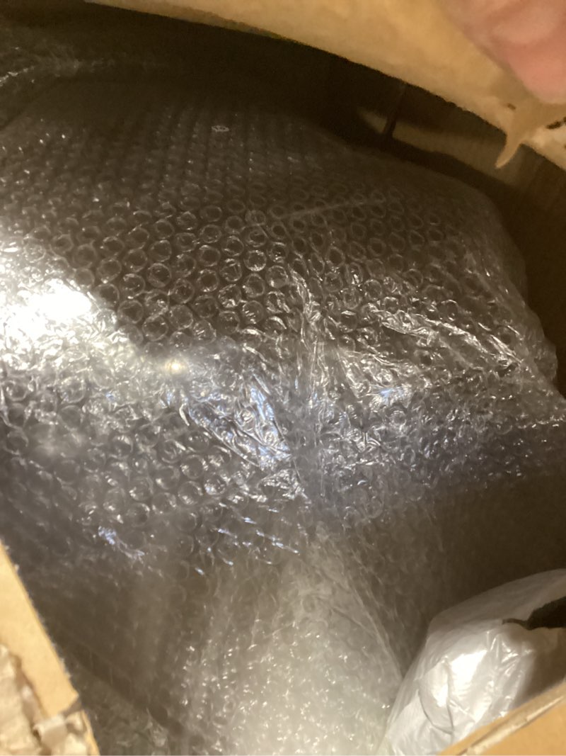 Condition photo showing As Is for Modern Small Cute Armless Vanity Rolling Chair, Ergonomic Clear Chair, Adjustable Swivel Chair for Office, Home, Make Up, Small Space, Bed Room (Clear)