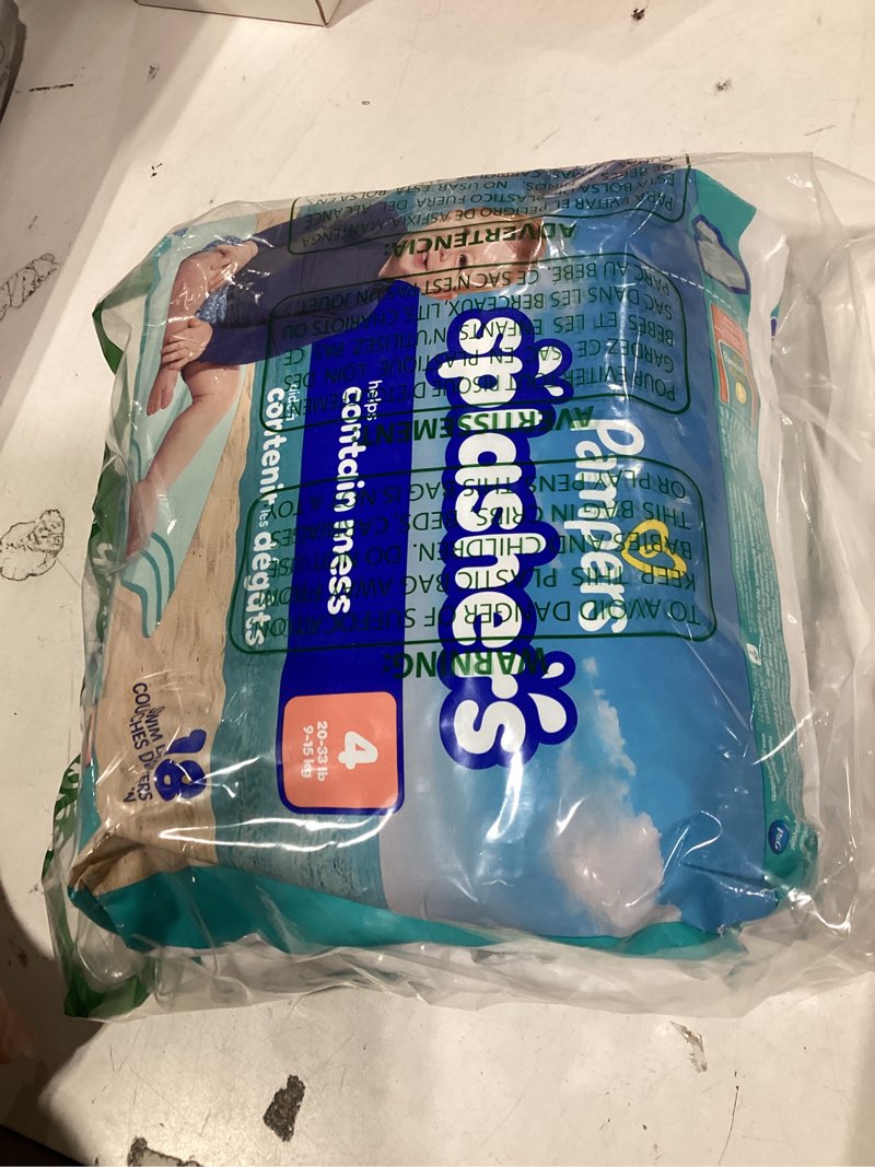 Condition photo showing New/Like New for pampers swim diapers - splashers - size 4, 18 count, gap-free disposable baby swimming pants size 4 18