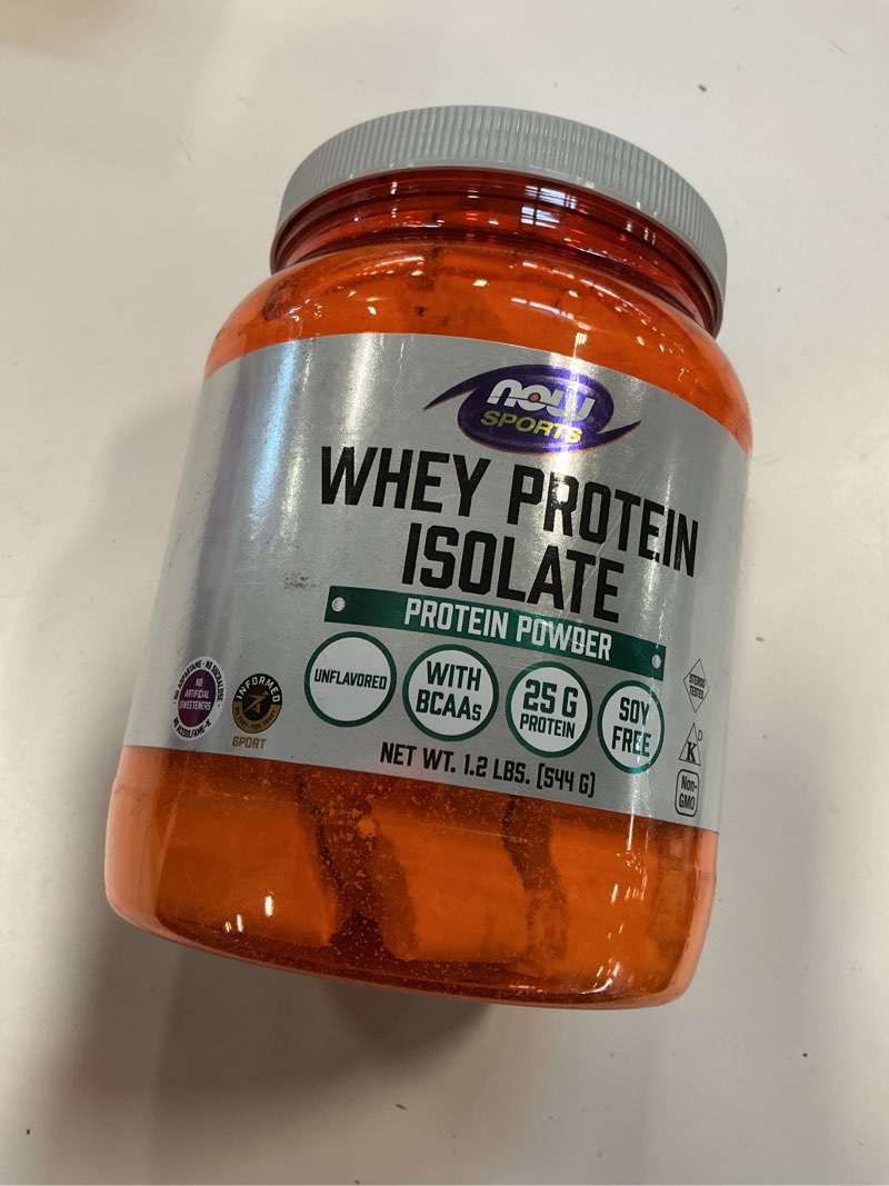 Condition photo showing New/Like New for (Best by 10/2027) NOW Foods Sports Nutrition, Whey Protein Isolate, 25 g With BCAAs, Unflavored Powder, 1.2-Pound 1.2 Pound (Pack of 1)