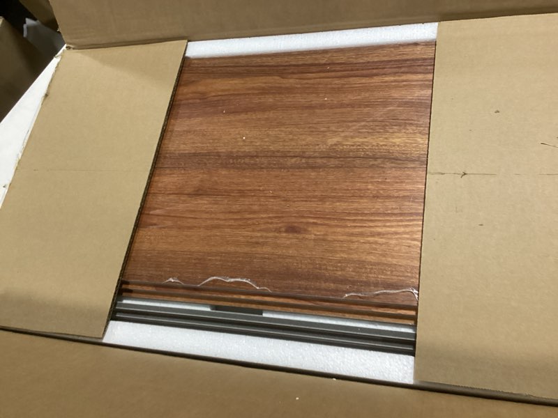 Condition photo showing Good Condition for 6 PCS Wire Rack Covers for Pantry Wood Grain, 24'' W * 12'' D (Ready to Use) Faux Wood Shelf Covers for Wire Shelving, Rustic Closet Shelves Covering Toppers - Bathroom, Kitchen, Garage (Brown) Brown Wood 12''D * 24''W