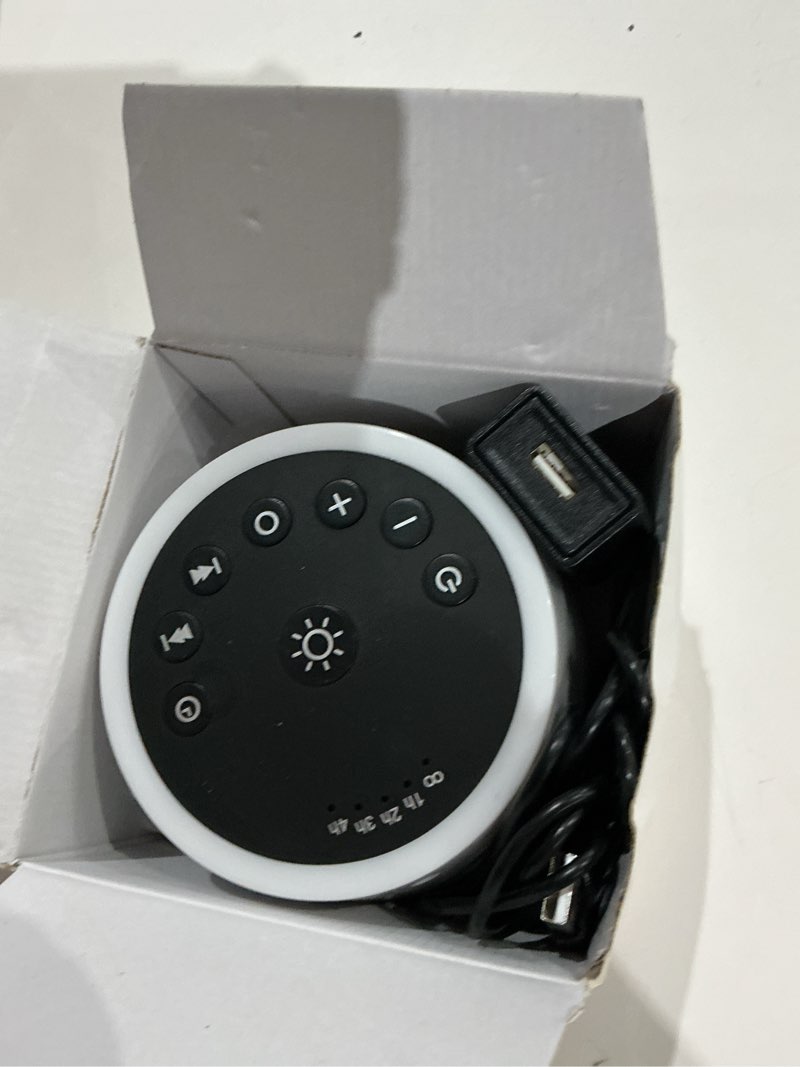 Condition photo showing Good Condition for Color Noise Sound Machines with 10 Colors Night Light 25 Soothing Sounds and Sleep White Noise Machine 32 Volume Levels 5 Timers Adjustable Brightness Memory Function for Adults Kids Baby Black