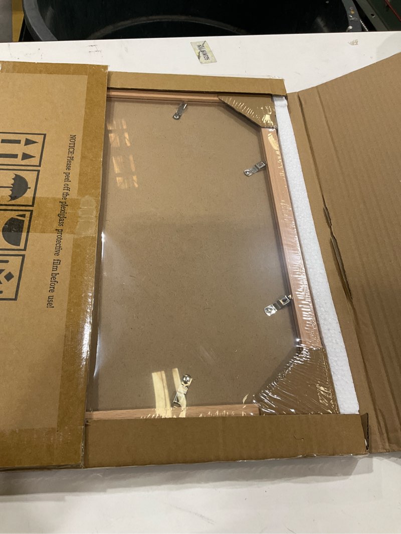 Condition photo showing Good Condition for vnvnk 15x15 frame natural wood color, perfect for 15x15 inch picture without mat or 11x11 inch picture with mat, home wall decor picture frame-1 pcs 15x15 natural