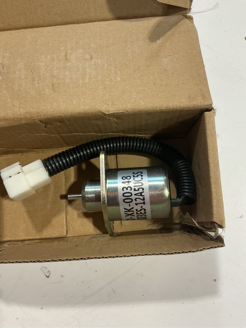 Condition photo showing Good Condition for 17454-60010 fuel shut off solenoid 16616-60010, 17594-60014, sa-4569t, 1503es-12a5uc5s, 16616-60013, 16616-60015 woodward for kubota d905 d1005 d1105 v1205 v1305 v1505t engines 12vdc