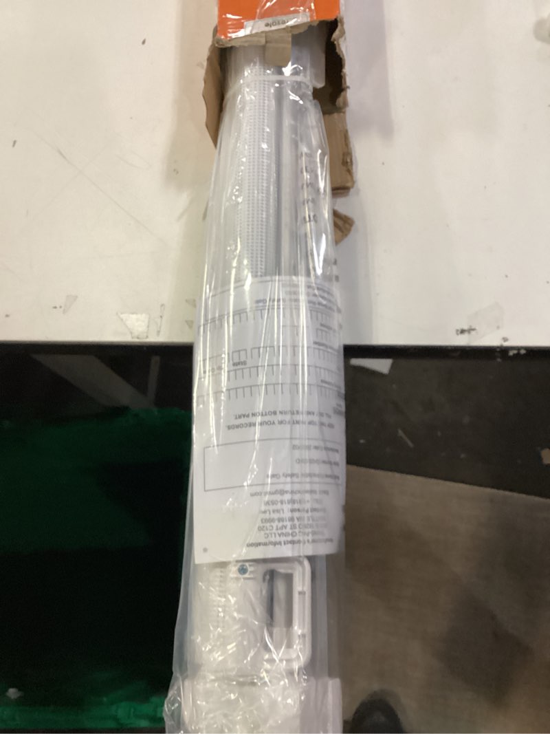 Condition photo showing New/Like New for Retractable Baby Gates, Mesh Dog Gate for Doorways, 33.6" Tall, Expands to 55" Wide,Pet Safety Essential Fit for Baseboards, Wide Toddlers Gates for Hallways, Indoor & Outdoor,White 55" Wide White