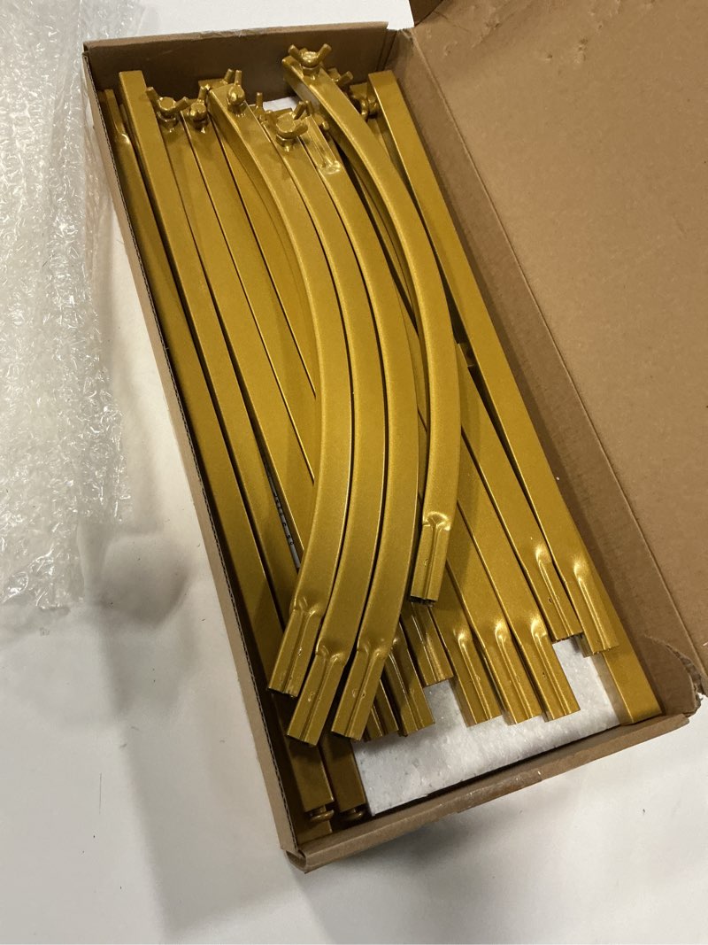 Condition photo showing Good Condition for Fomcet 6FTx2.6FT Metal Gold Wedding Arch Backdrop Stand Balloon Arched Frame for Ceremony Birthday Party Graduation Bridal Baby Shower Anniversary Background Decoration 6x2.6FT(HxW) Gold