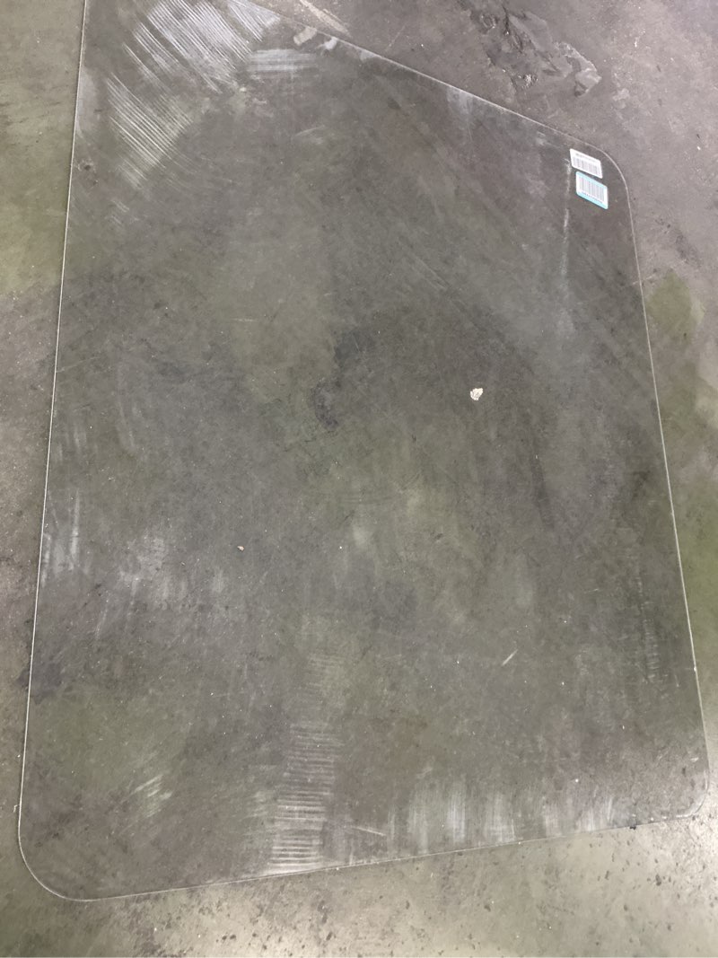 Condition photo showing As Is for [UpgradedVersion] Crystal Clear 1/5" Thick 47" x 40" Heavy Duty Hard Chair Mat, Can be Used on Carpet or Hard Floor 1 PACK(for Carpets &. HardFloors) 40"x 47"x 1/5"