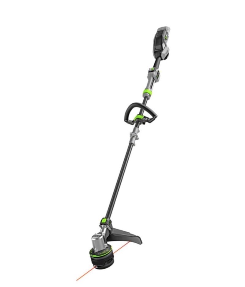 ego power+ string trimmer, battery powered, 16" trimmer for weeds and grass with powerload, line iq, telescopic carbon fiber shaft, battery and charger not included - st1620t