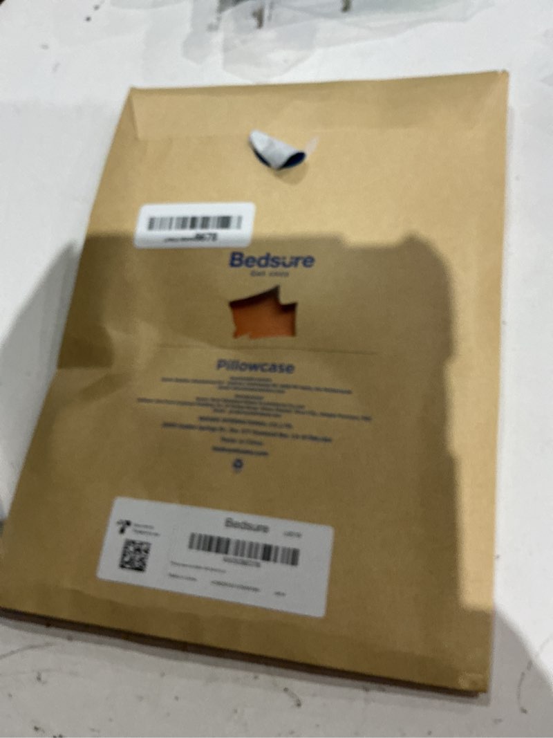 Condition photo showing Good Condition for bedsure satin pillowcases, similar to silk pillow cases queen size set of 2, pillow case for sleeping women with envelope closure, gifts for women men, orange, 20x30 inches, 2pcs queen (20" x 30") 15 - orange 2