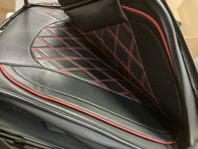 Condition photo showing Good Condition for MIROZO Seat Covers for Car,Waterproof Seat Cover Full Set Vehicle Cushion Cover Automotive Seat Protector Breathable Universal Fit for Most Sedan, Truck and SUV for Tacoma Rogue CX5 Chevy Black Red 5PCS Full Set