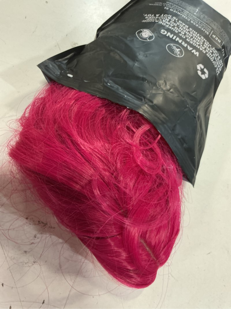 Condition photo showing As Is for porsmeer costume rumi wig rumi cosplay demon wig anime zoey mira hunters wigs long straight hair accessory for women (pink, long, straight) demon hunters-mira