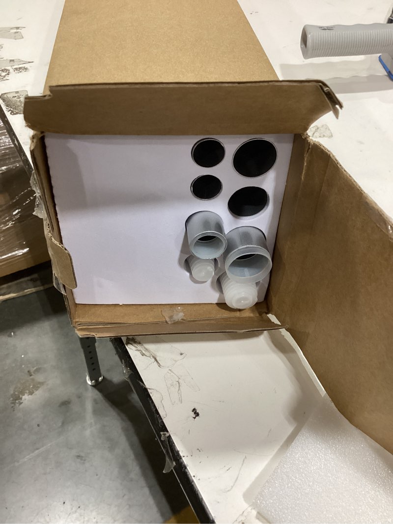 Condition photo showing New/Like New for 1 Inch Silver Double Curtain Rods for Windows 66 to 120 Inches(5.5-10ft), USFOOK Adjustable Heavy Duty Drapery Rods, Telescoping Dual Curtain Rod with Translucent Finials, Wall Mounted 66-120" Silver