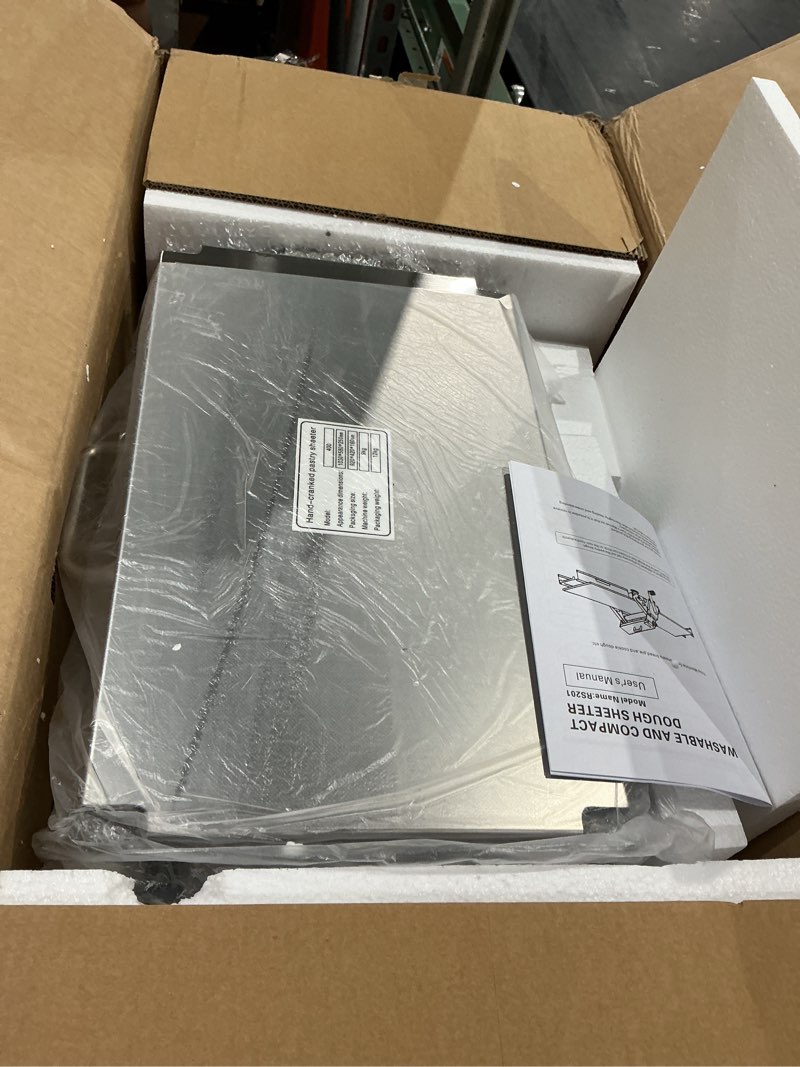 Condition photo showing As Is for 40.9''x15.5" folding dough sheeter,manual stainless steel dough machine,dough sheeter machine for home,(ith sheeter board) thickness adjustable?suitable for home and commercial use