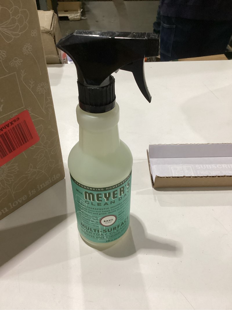 Condition photo showing New/Like New for mrs. meyer's clean day multi-surface everyday cleaner - 16 oz - basil 3 pack