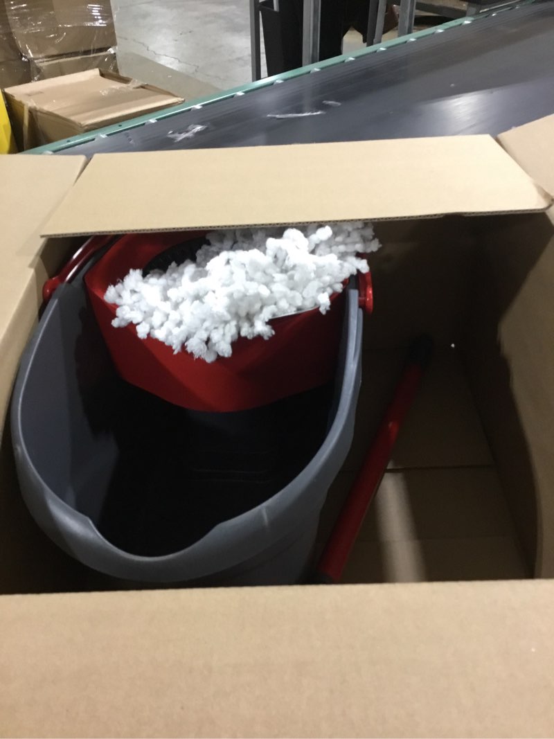 Condition photo showing Good Condition for O-Cedar EasyWring Microfiber Spin Mop, Bucket Floor Cleaning System, Red, Gray, Standard