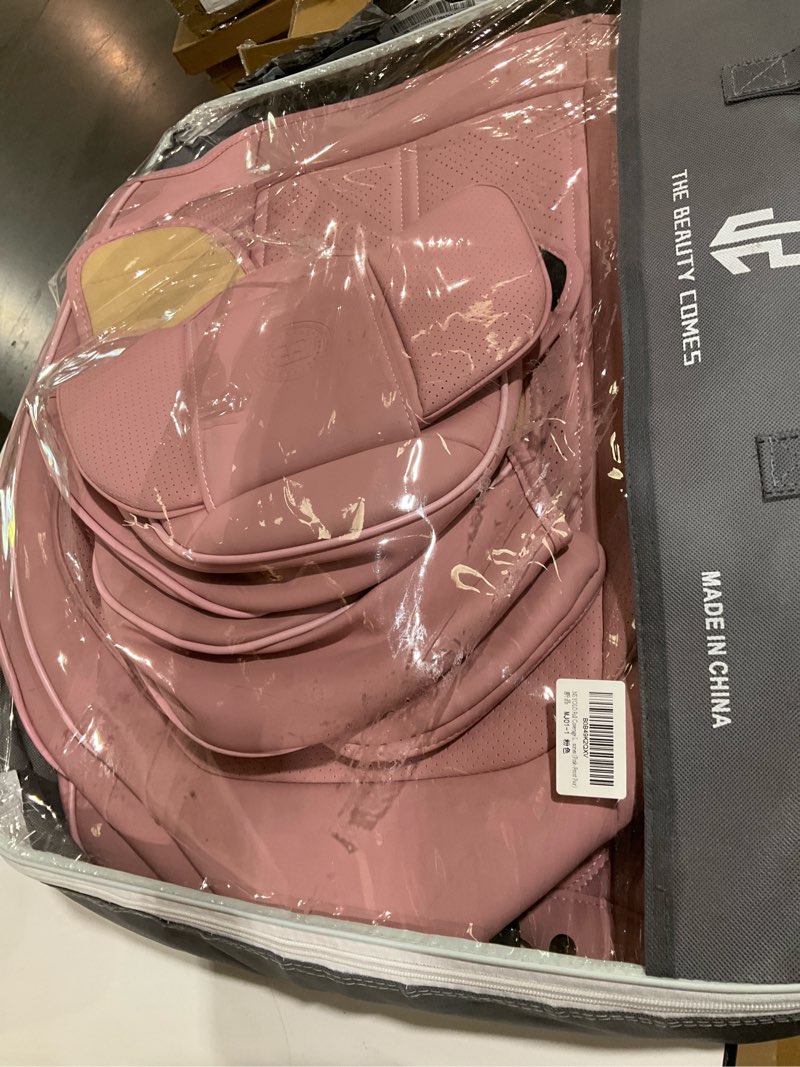 Condition photo showing Good Condition for ns yolo full coverage leather car seat covers for front seats universal fit for cars suv pick-up truck with waterproof leatherette in automotive interior accessories (pink-front pair)