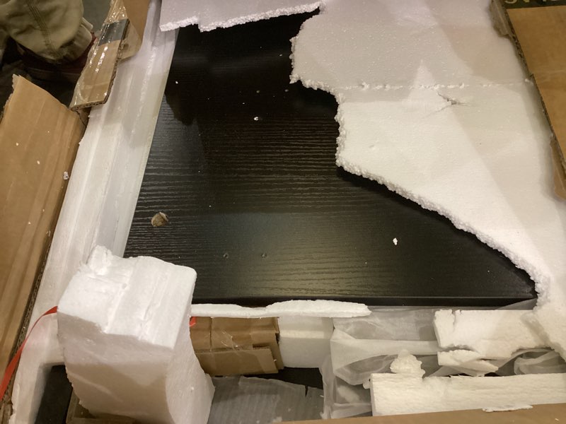 idealhouse 43.3'' h armoire wardrobe closet with 4 drawers and 2 doors, hanging rod, multifunctional