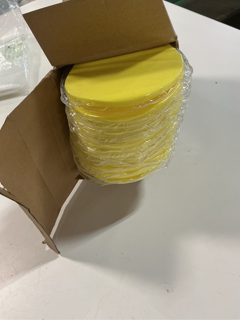 Condition photo showing New/Like New for vesici 60 pack large sponges bulk multi-purpose extra large sponge for washing cars field day water games household cleaning car boat bike kitchen bathroom vacuum compressed packing (bright yellow) bright yellow 60