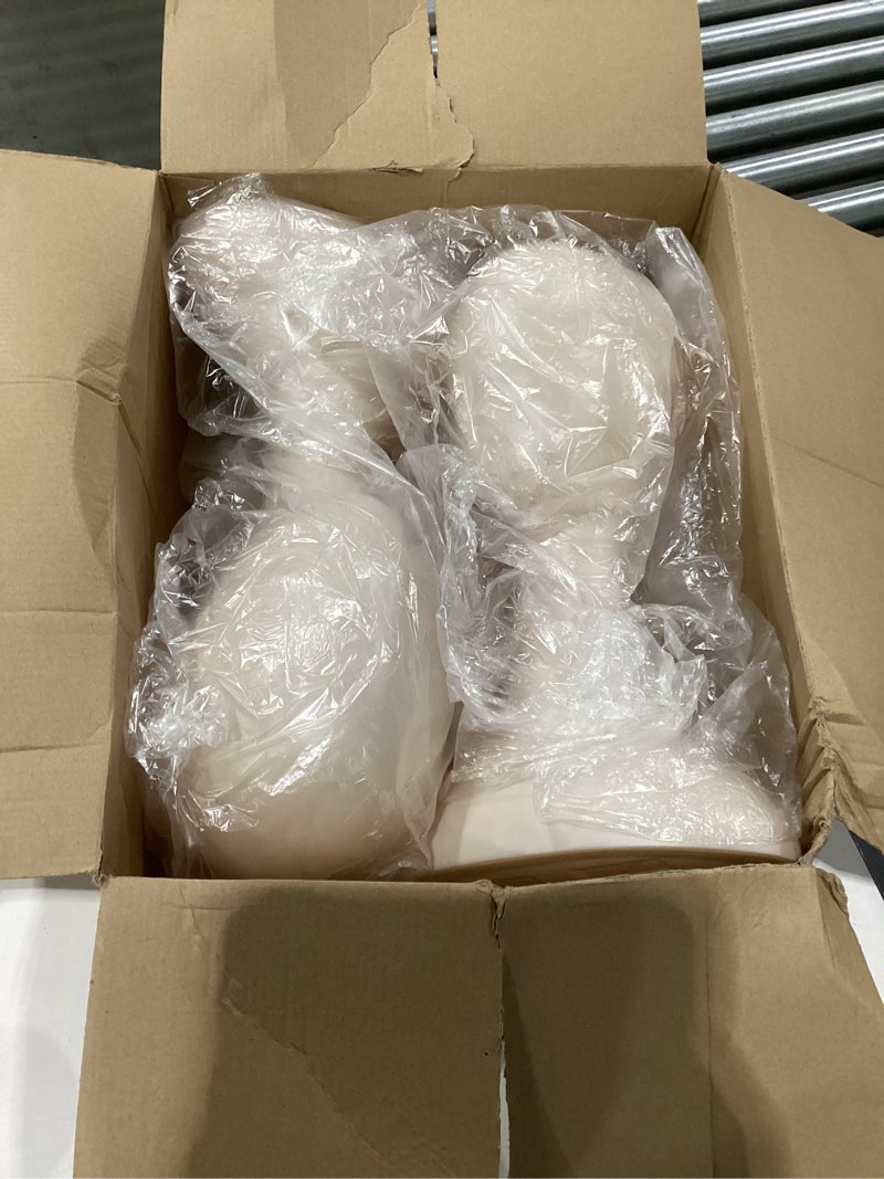 Leinuosen 2 Pcs 16 Inch Professional Mannequin Head Plastic, Realistic Durable Women Model Torso Sty