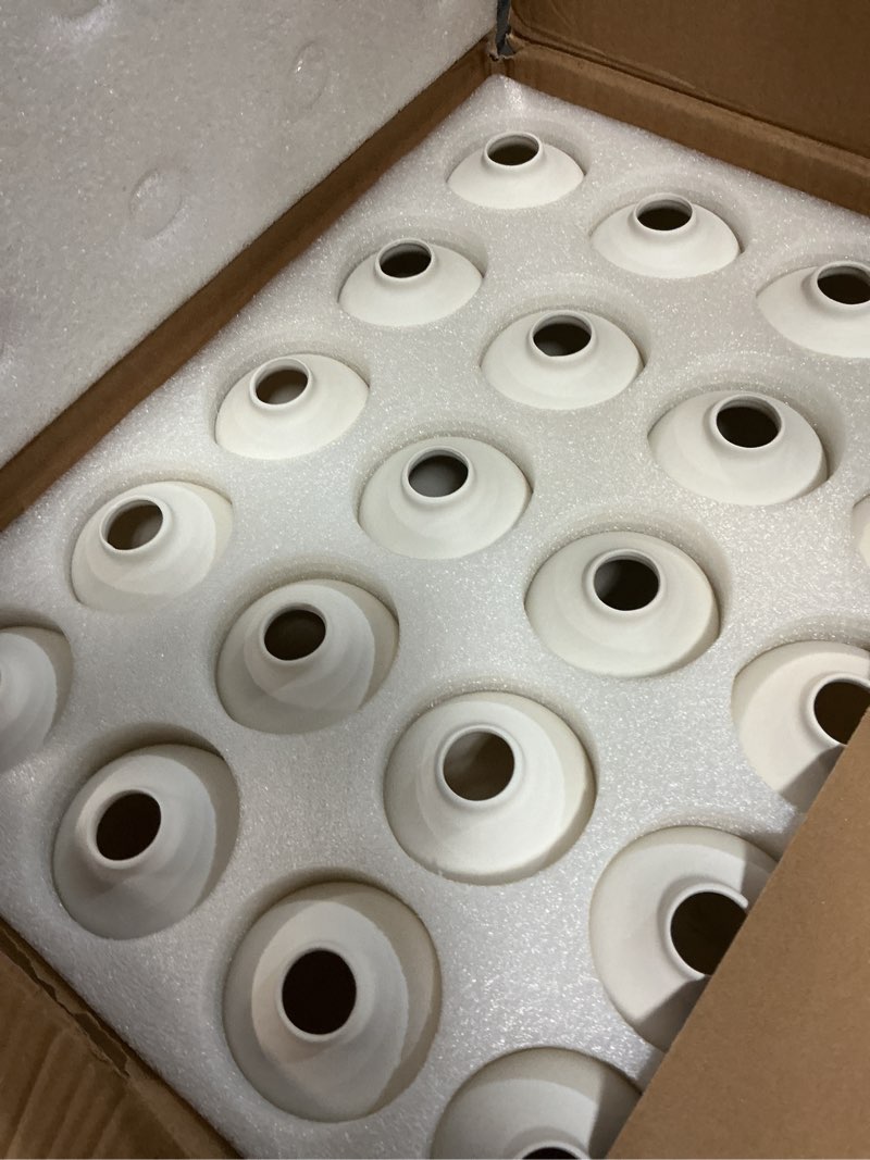 Condition photo showing New/Like New for tioncy 30 set 3.9"*2.76" white ceramic bud vases bulk valentine's day decoration boho wedding centerpieces white ceramic vases for dry flowers pampas grass home diy wedding table decor (stylish)
