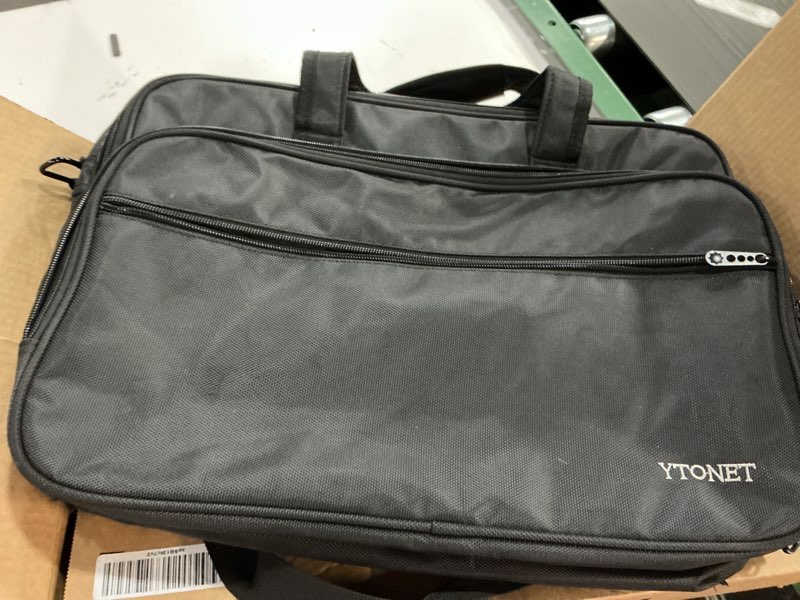 Condition photo showing As Is for Ytonet Laptop Briefcases for Men, 17 Inch Expandable Briefcase Computer Bags for Laptop for Men, Water Resistant Multi Compartments Men's Work Bag with Luggage Strap for Bussiness Travel, Black Black 17.3 inch
