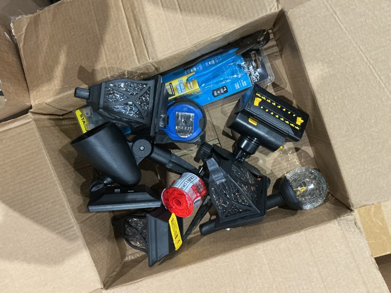 Condition photo showing As Is for assorted home improvement lot (small tools, screw, home accessories, etc.)