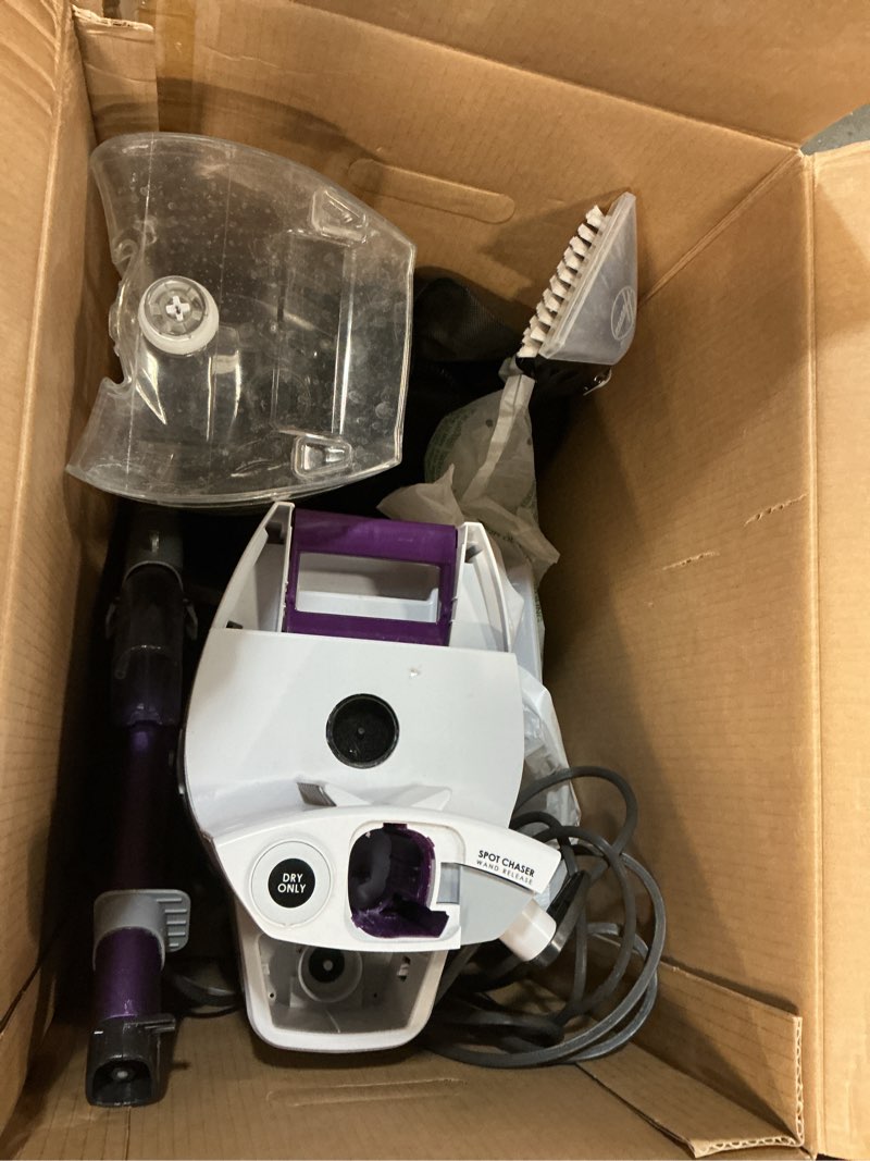 Condition photo showing As Is for hoover smartwash pet automatic carpet cleaner machine with spot chaser wand, deep cleaning carpet shampooer machine, pair with a hoover carpet cleaner solution for a bright, refreshed home