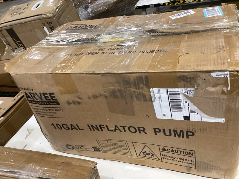 Condition photo showing As Is for 10 gallon tire bead seater air tank with gauge, heavy duty bead blaster tire inflator for car, truck
