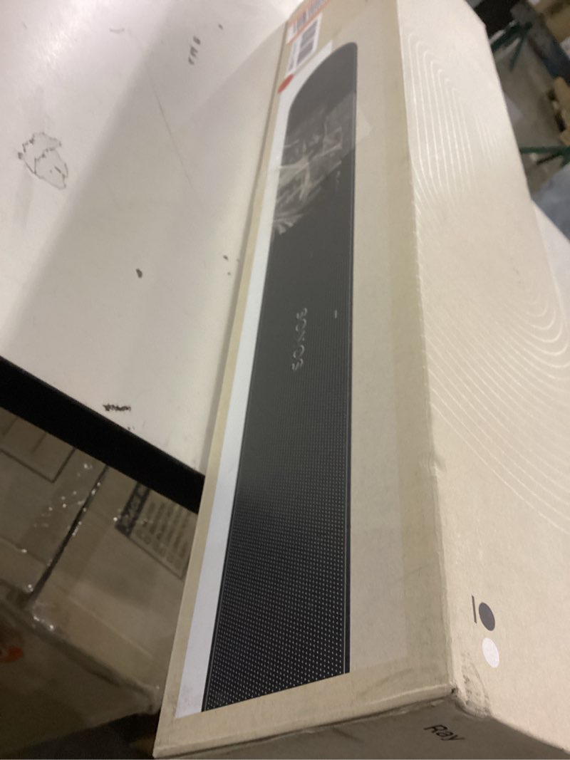 Condition photo showing As Is for Sonos Ray - Compact Soundbar for TV and Music - Black Black Soundbar Only