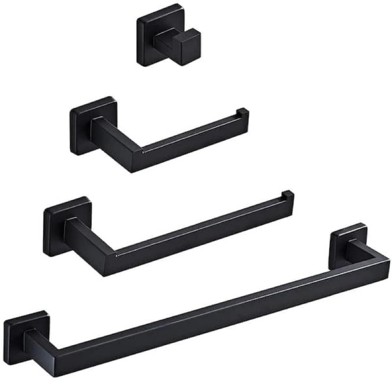 Toptowel 4 Sets Bathroom Accessories Set, Stainless Steel Bathroom Hardware Set, Towel Racks for Bat