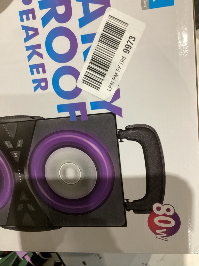 Condition photo showing Good Condition for Party Bluetooth Speaker:80W Peak Large Stero Sound for Outdoor,Deep Bass,TWS,Loud with Lights,Portabe Wireless Big Speakers with Long Playtime,House,Projector,Movie