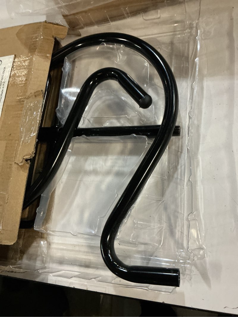 Condition photo showing Good Condition for 60 inch double shepherds hook for outdoor with 5 prong base, adjustable heavy duty bird feeder pole for hanging flower basket, plant hanger, solar light lanterns, black 60in-1pcs