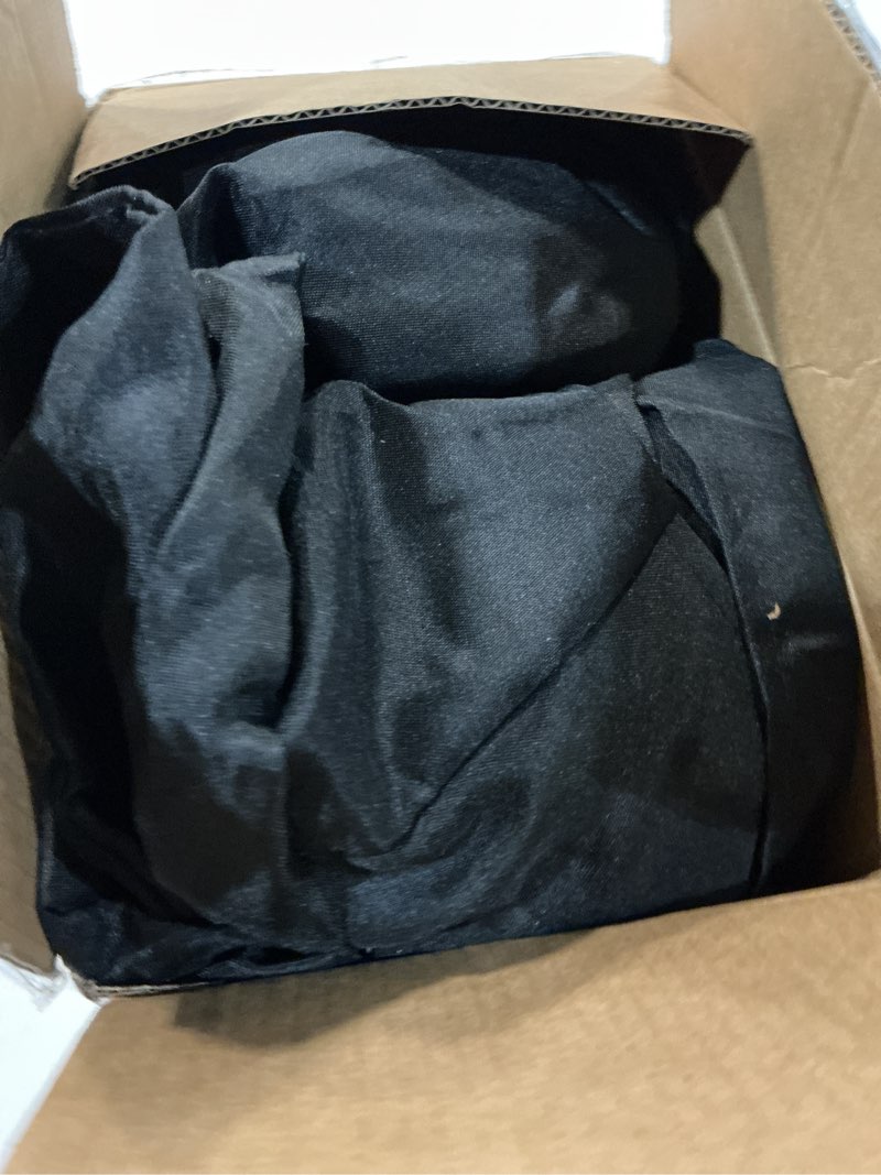 Condition photo showing As Is for nasitos 2 pack black tablecloth 6 foot-open back fitted tablecloth rectangle table, washable fabric trade show table cover for craft show, display, parties, wedding, events black 6ft|2 pack