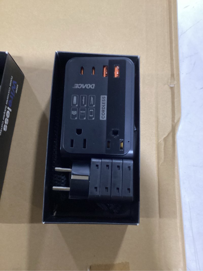 Condition photo showing Good Condition for doace 220v to 110v converter 350w voltage converter us to europe for hair straightener/curling iron converter for european travel with 4-port usb charging and uk/au/us/eu worldwide plug adapter black