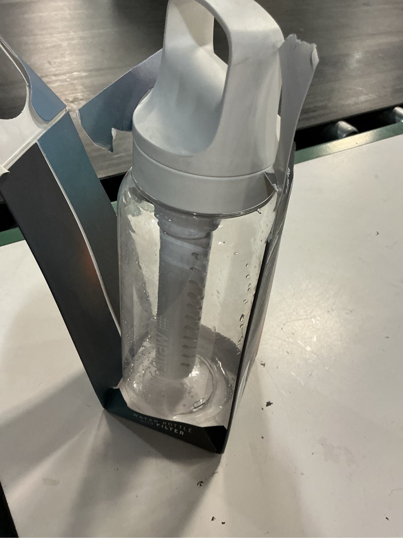 Condition photo showing As Is for lifestraw go series water filter bottle; 1l; icelandic blue