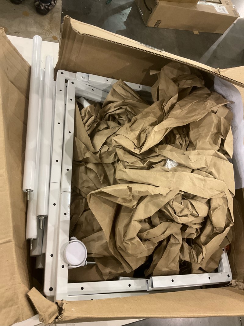 Condition photo showing As Is for GoKEDA Stuffed Animal Storage,Extra Large Metal Stuffed Animals Storage Tower,Heavy Duty Stuffed Animal Holder with Elastic Plushies Storage Organizer for Nursery,Kids Room,Playroom (White)