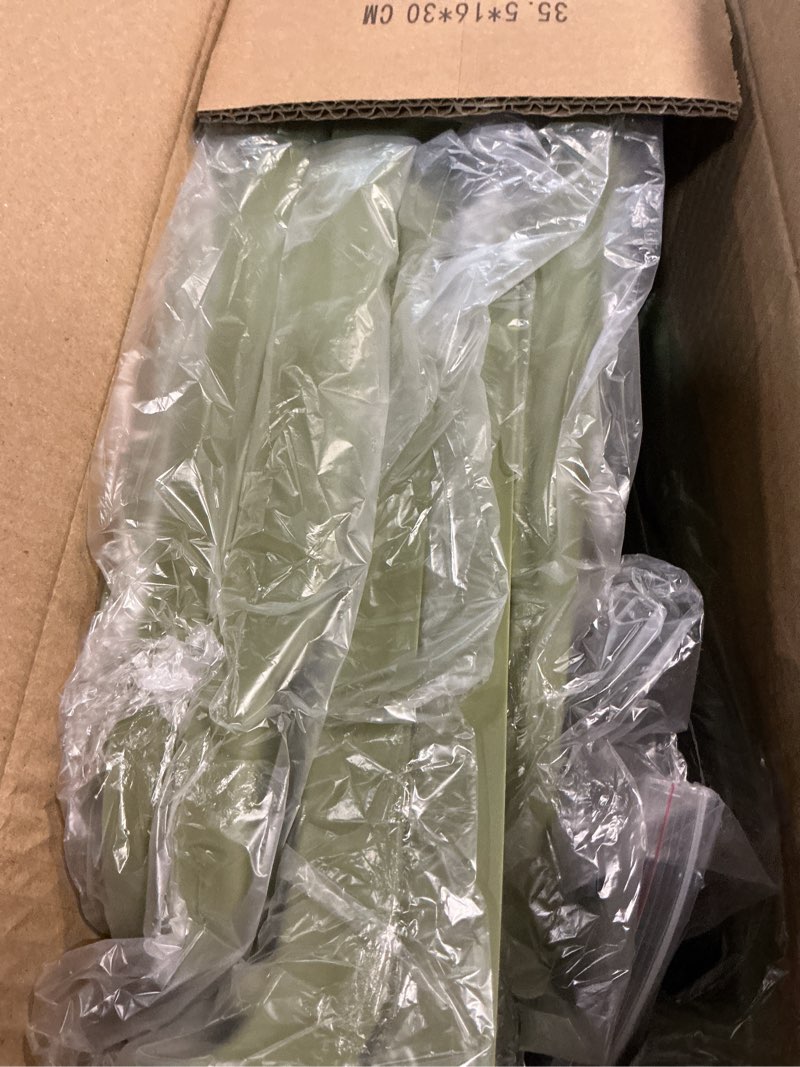 Condition photo showing New/Like New for Retro Rattan Vertical Shoe Rack, Free Standing Shoe Storage Cabinet, Small Shoe Rack, Storage Rack, Suitable for Small Spaces and Narrow Spaces (Green, 6-Tier) Green 6-Tier