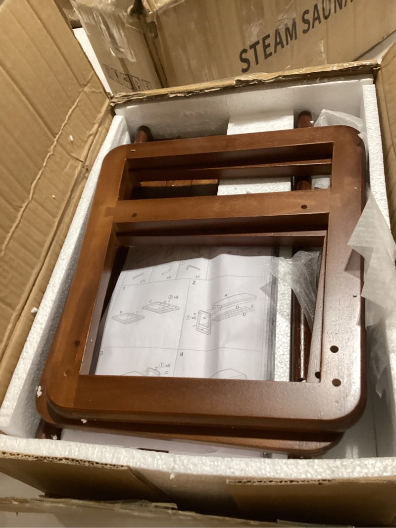 Condition photo showing As Is for SOBIBO Solid Wood Shoe Bench, 2-Tier Wooden Entryway Bench, Modern Shoe Rack with Faux Leather Cushion for Hallway, Living Room (Gray, 31.5'') Beige 31.5 inches